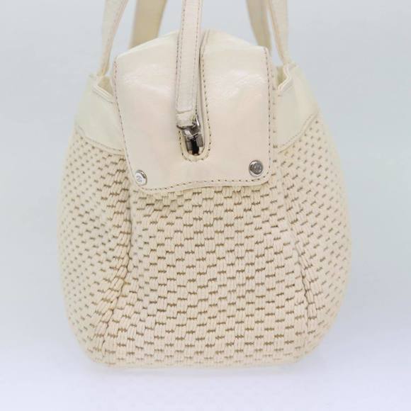 CHANEL Hand Bag Canvas Leather Beige CC Auth yb619 - Picture 4 of 16